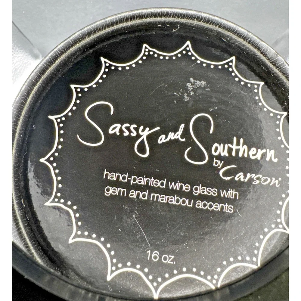 Southern Terms of Endearment by Sassy & Southern Hand Painted Novelty Wine Glass